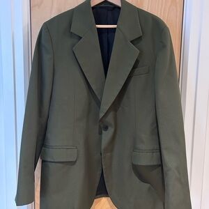 Acne Studios Dark Olive Single-Breasted Blazer
